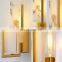 Modern Marble Gold Brass Fancy Wall Light For Bedroom Indoor Wall Sconces Decor Alabaster Wall Lamp