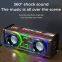 Customized Logo Bluetooth Speaker Outdoor Mini Portable Transparent TWS Colorful RGB LED Light Wireless Speaker