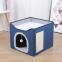 Meow Love High Quality Foldable Cat Scratcher House Covered Kitty Cave Beds Cute Modern Cat Condo for Indoor Cube House