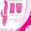 G-spot adult 7 speed vibrator dual rabbit vibe super dildo sex toy silicone rabbit vibrator for woman