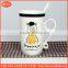 ceramic mug with lid and handle factory price capacity ,With cover with a tablespoon of ceramic cup