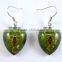 Handmade High Quality Round Selling Amber Stone Earrings