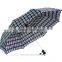 Yo rain Popular pongee Custom plaid automatic open plaid rain umbrella