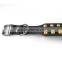 Adjustable Large Golden Studs Leather Pet Collar Harness For Pitbull