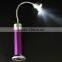 Stainless steel goose neck led magnetic flashlight