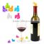 China Supplier HOT Sale Unbreakable Assorted Bright Colors silicone wine charms