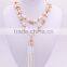 Trendy simple beads design necklace tassel sweater chain necklace NK-1018