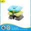 13031 Flocked PVC inflatable travel neck pillow