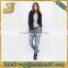 Faux fur collar waffle knit cardigan