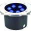 dimmable stainless steel trim 3w 7w 12w led RGB inground underground light