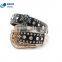 Fashion Crosses Studded Croco Leather Rhinestone Fancy Belt