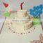 Little Girl With Birthday Cake 3d Hand Made Greeting Card