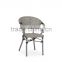 vintage bamboo like chair, aluminum Starbucks coffee chair, bistro chair
