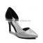 Best profit black and white high heel pump shoes for ladies