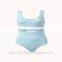 Womens striped sleeveless halter leotard motion jumpsuits sportswear