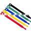 Colored self adhesive hook and loop cable ties, nylon adhesive hook loop cable ties