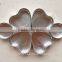 yellow aluminium sustainer /holder for candles heart shape
