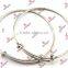 Wholesale factory brass plated adjustable wire bangles