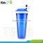 Promotional 24 oz double wall plastic Snack Attack Tumbler drinking cup With Stuffer and straw