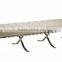 van der rohe modern white leather barcelona bench