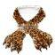 Dark Camel Leopard Pattern Design Stylish Classic Pure Wool Scarf Shawl Wraps