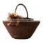 Beautiful lady straw bag with flower,beautiful lady bag,straw bag