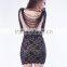 Beautiful pattern with long sleeve hot wholesale sexy fat women lace dress
