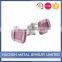 Good Design Mens Jewelry Pink and Coffee Stone Hot Sell Cufflinks