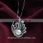 10-11mm Elegant Beautiful Swan Shaped Real Freshwater Pearl Pendant With Silver