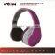 VCOM Built-in Microphone Wireless Head Phones with SD Card from China Factory
