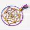 Wholesale chakra jewelry fashion long chain necklaces flower pendant