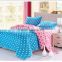 Ring pattern beautiful design hot sale flannel bed set ,bedding set