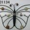 XY09-0498 wrought iron butterfly handmade for home garden outdoor patio metal crafts wall decorations wholesale