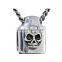 skull arrrowhead pendant necklace for men twisted chain with lobster clasp