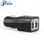 CE FCC ROHS Approved 2.4A/3.1A Quick Charge Car Charger 2 USB Port ABS+PC Material For iPhone 6 iPad Samsung