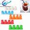 4 Cup Glass Shape Silicone Ice Cube Tray Cylinder