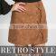 Bonvatt Fashion sexy high waist belt suede package hip skirt