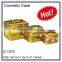 3pcs sets yellow transparent acylic cosmetic case