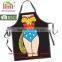 Factory direct sale funny colorful sublimation printing polyester naked sexy audlt cooking apron patterns