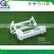 sports field with artificial grass and small cutter