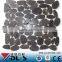 Flat River Stone Black Pebble Tile Flooring