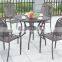 Outdoor furniture cast aluminum garden furniture dining table and chair