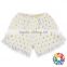 Small Pink Gold Dots running shorts pom pom girls ruffle shorts