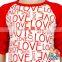 Hot Selling Love Words Ruffle Raglan Shirt 3/4 Sleeve Valentines Clothing Custom T Shirt Printing