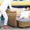 2pcs rattan bed.