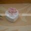 hand painted white ceramic jewel box with flower shape design