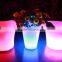 New fashionable design garden decor led plastic flower pots