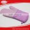 BBQ kitchen purple stripes cloth with Silicone large size Glove