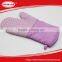 BBQ kitchen purple stripes cloth with Silicone large size Glove