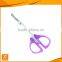 Small laser logo plastic handle safety professional blunt nose hair scissors